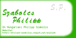 szabolcs philipp business card